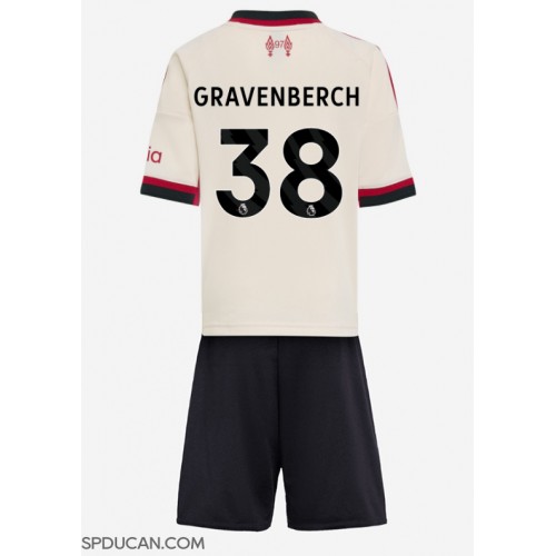 Dječji Nogometni Dres Liverpool Ryan Gravenberch #38 Gostujuci 2025-26 Kratak Rukav (+ Kratke hlače)
